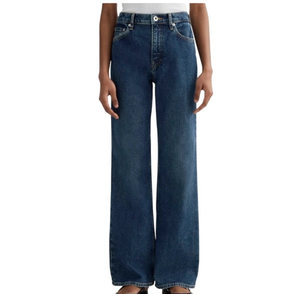 Everlane Womens 31 Dark Indigo 90s Forever High Rise Relaxed Jeans